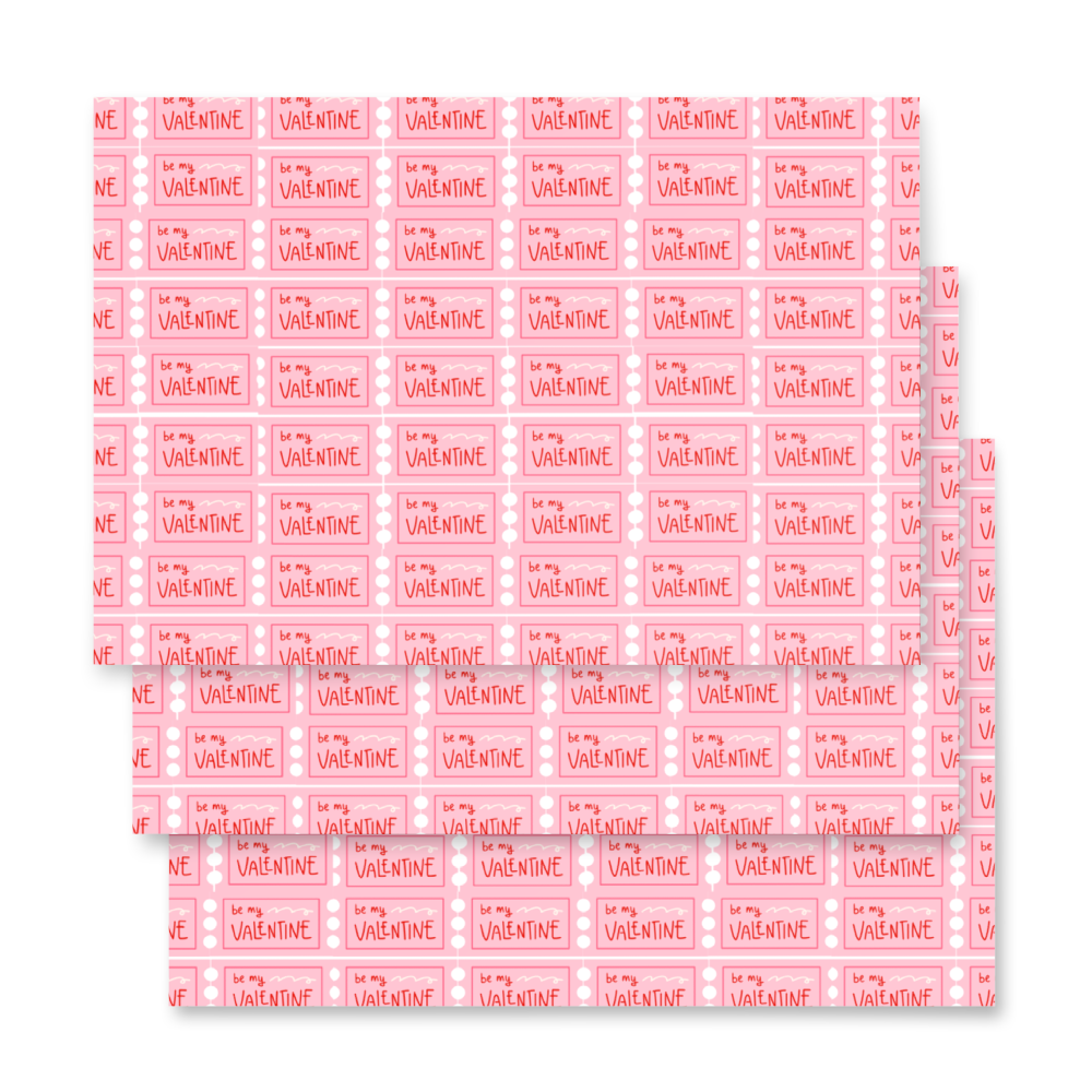 Be My Valentine Wrapping Paper