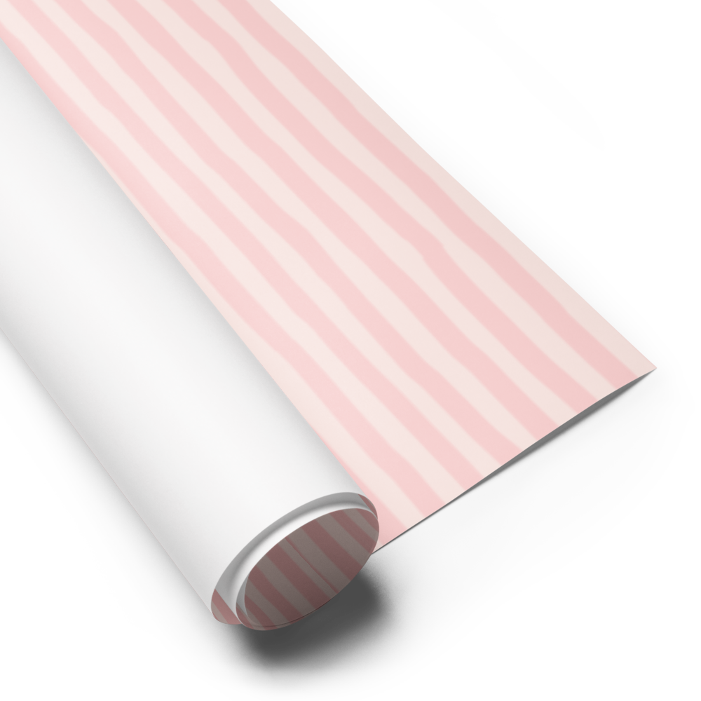 Pink Stripe Wrapping Paper