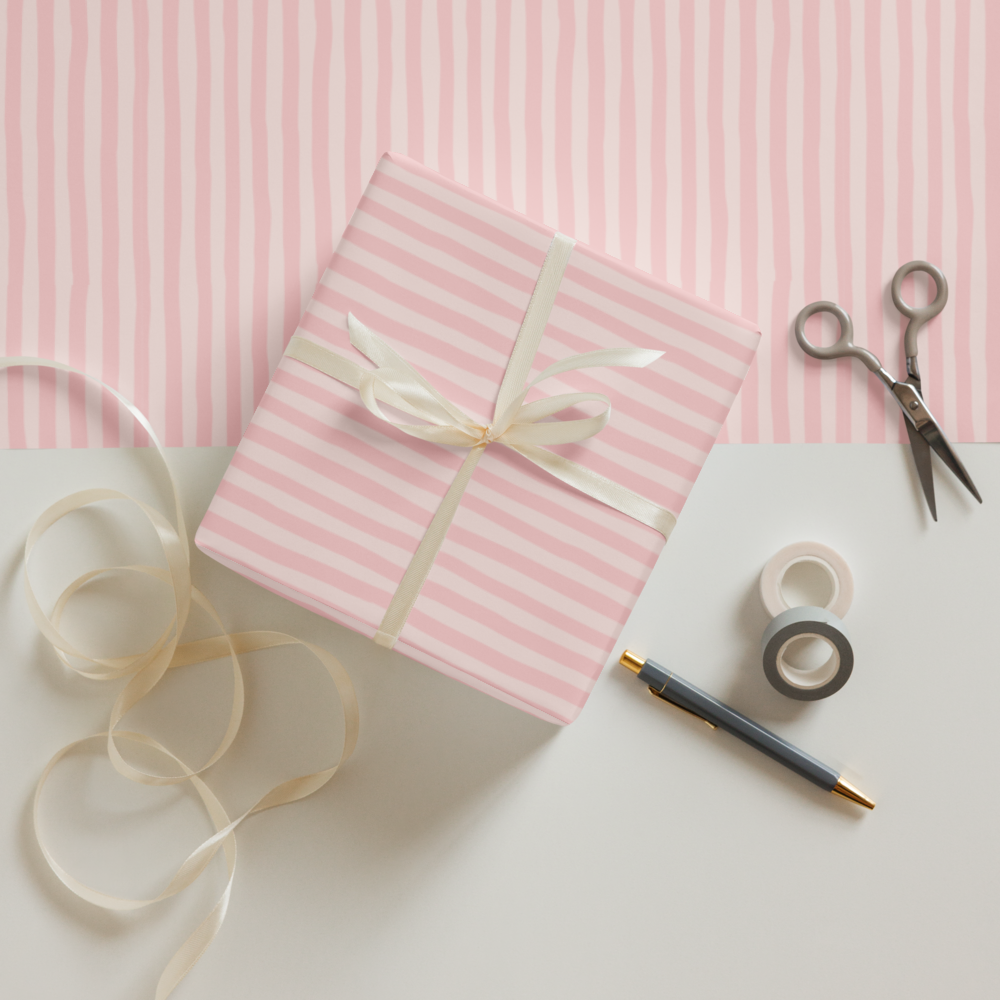 Pink Stripe Wrapping Paper