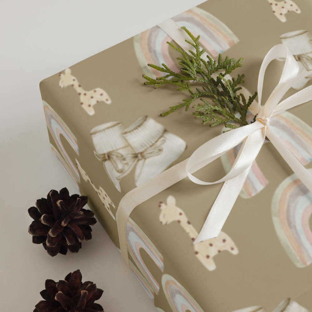 Neutral Gender Kids Wrapping Paper | PrettyWrapsCo