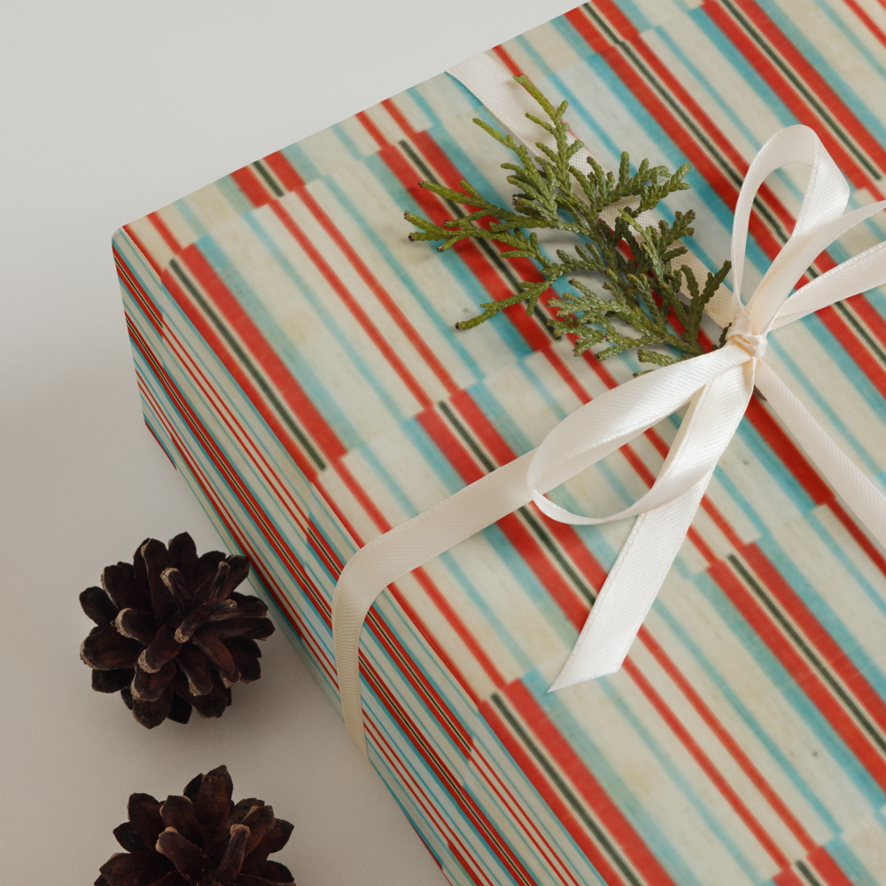 Heritage Stripe Wrapping Paper Sheets | Classic Gift Wrap | PrettyWrapsCo