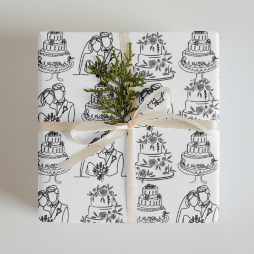 Bridal Wrapping Paper Sheets | Wedding Gift Wrap | PrettyWrapsCo