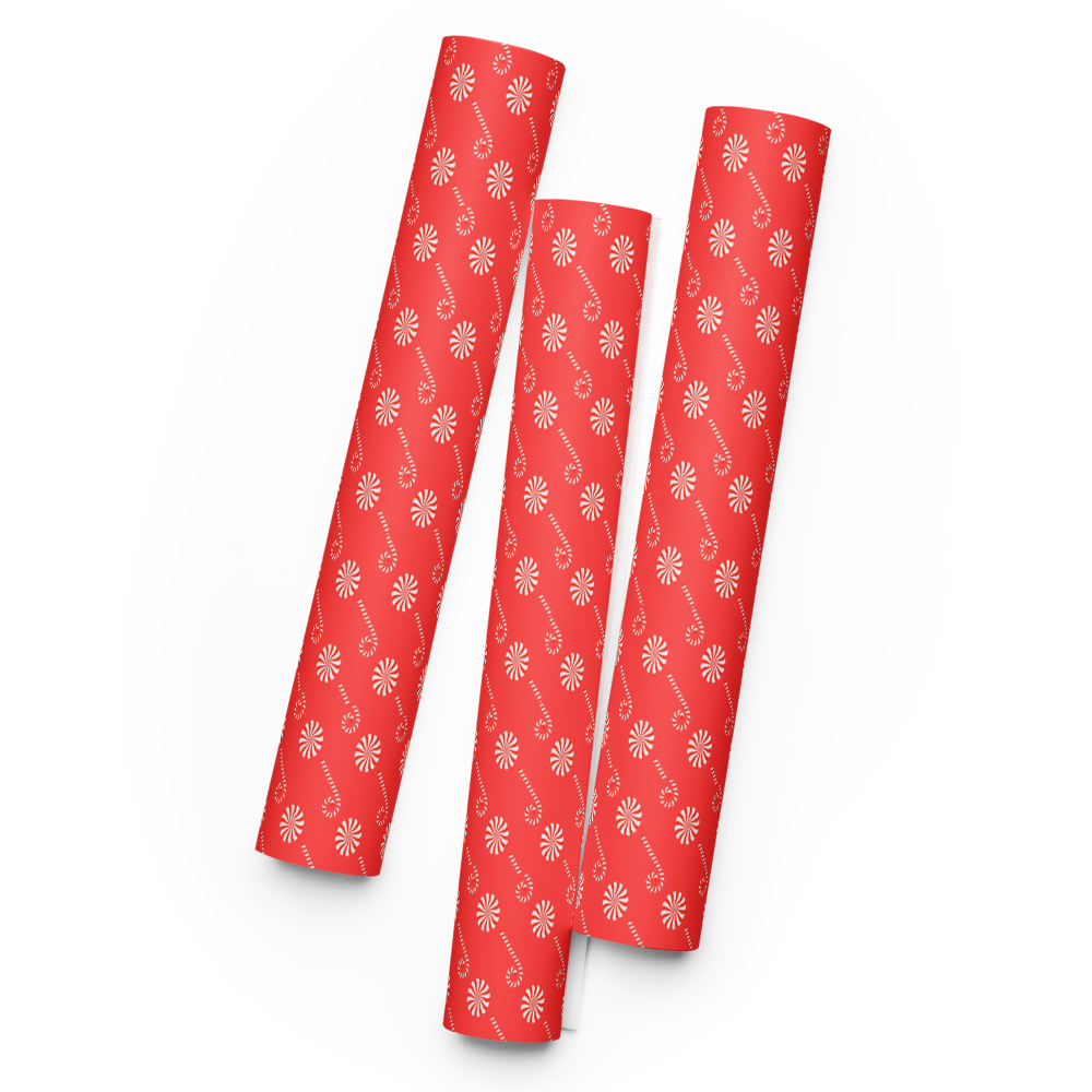 Canes & Candy Christmas Wrapping Paper Sheets | PrettyWrapsCo