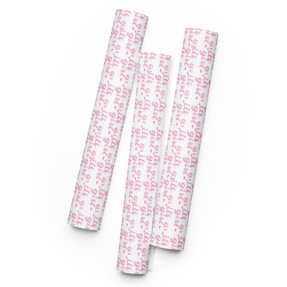 Its A Girl Wrapping Paper | Baby Shower Gift Wrap | PrettyWrapsCo