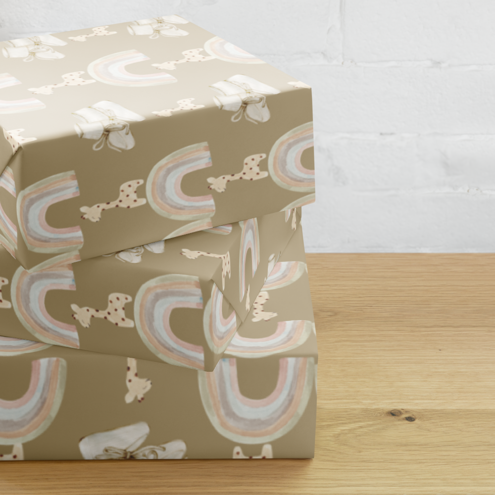 Neutral Gender Kids Wrapping Paper | PrettyWrapsCo