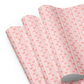 Pink Bow Wrapping Sheet- white matte 28.75x19.75 | PrettyWrapsCo