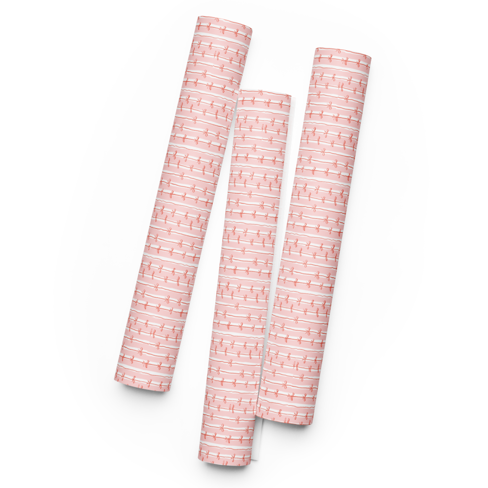 Pink Bow Wrapping Sheet