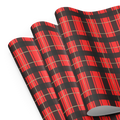Christmas Plaid Wrapping Paper Sheets | Holiday Gift Wrap | PrettyWrapsCo