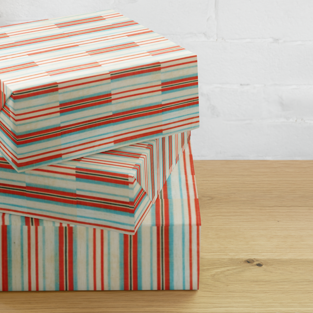 Heritage Stripe Wrapping Paper Sheets | Classic Gift Wrap | PrettyWrapsCo