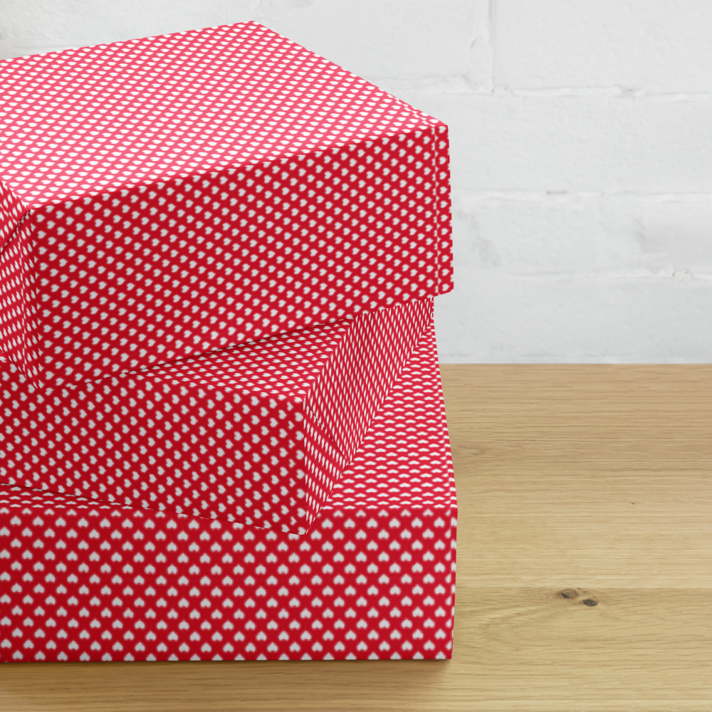 Micro Hearts Wrapping Paper Sheets | Valentine's Gift Wrap | PrettyWrapsCo